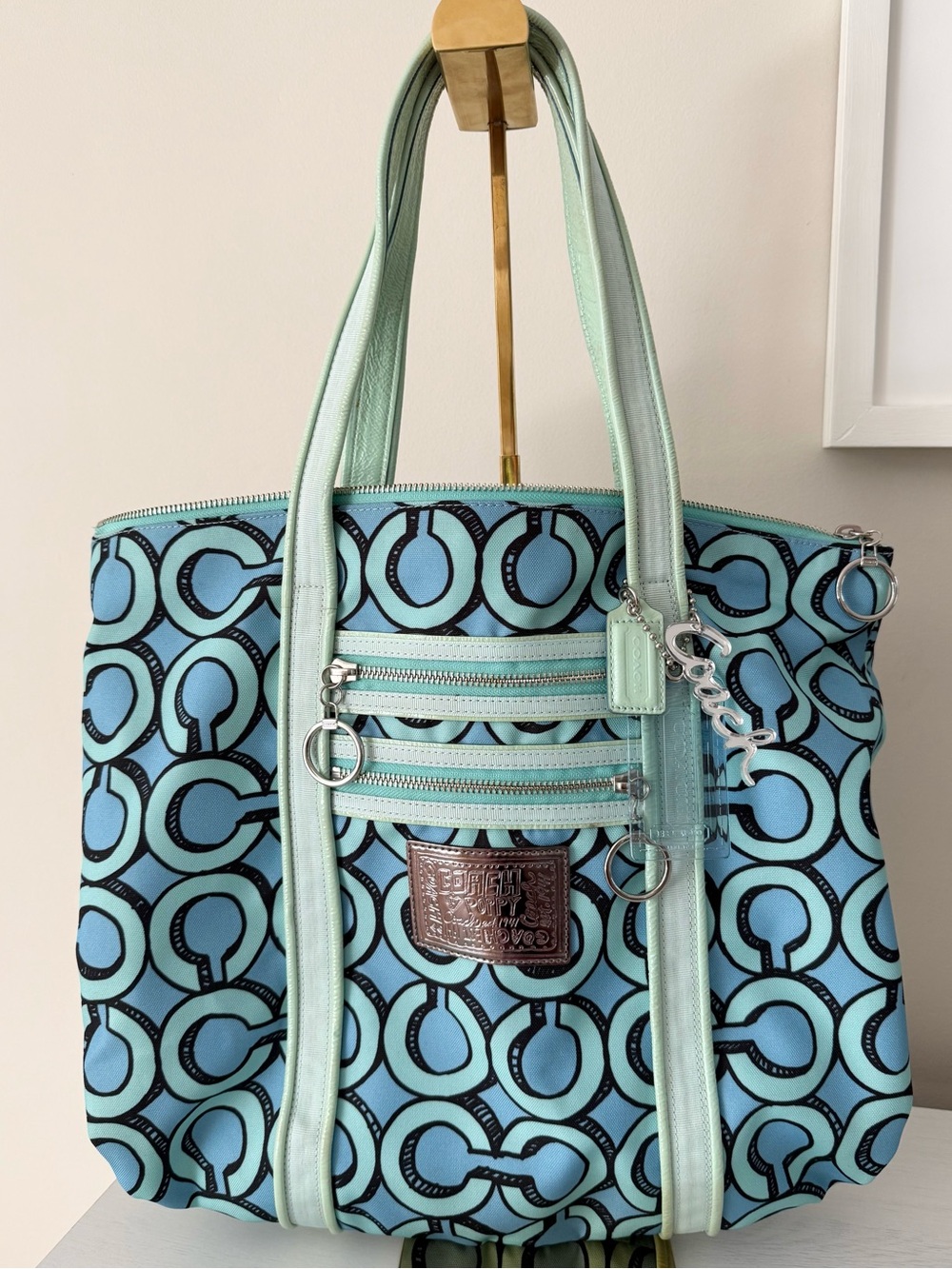 Coach Poppy 3D Op Art Glam Tote with Special Hang Tags